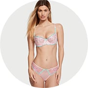 Buy Melisa Hot Intima Bra for Womens Sexy-Pink-Blue, B34 Pack of Two at
