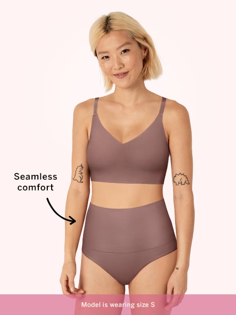 Vintage Pink Shapewear High Waist Tummy and Bottuck Control Invisible Soft  Seamless Microfiber Bikini S -  Finland