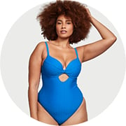 Buy Cream/Brown Plunge Tummy Control Swimsuit from Next Belgium