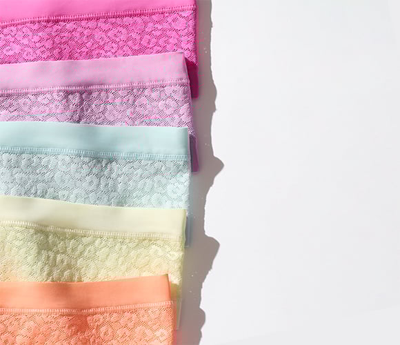 New from Our #1 Panty Collection. Just-dropped leopard lace and colors from our most-loved No-Show silhouettes (orig. up to $14.50 each). SHOP 5/$32 PANTIES.