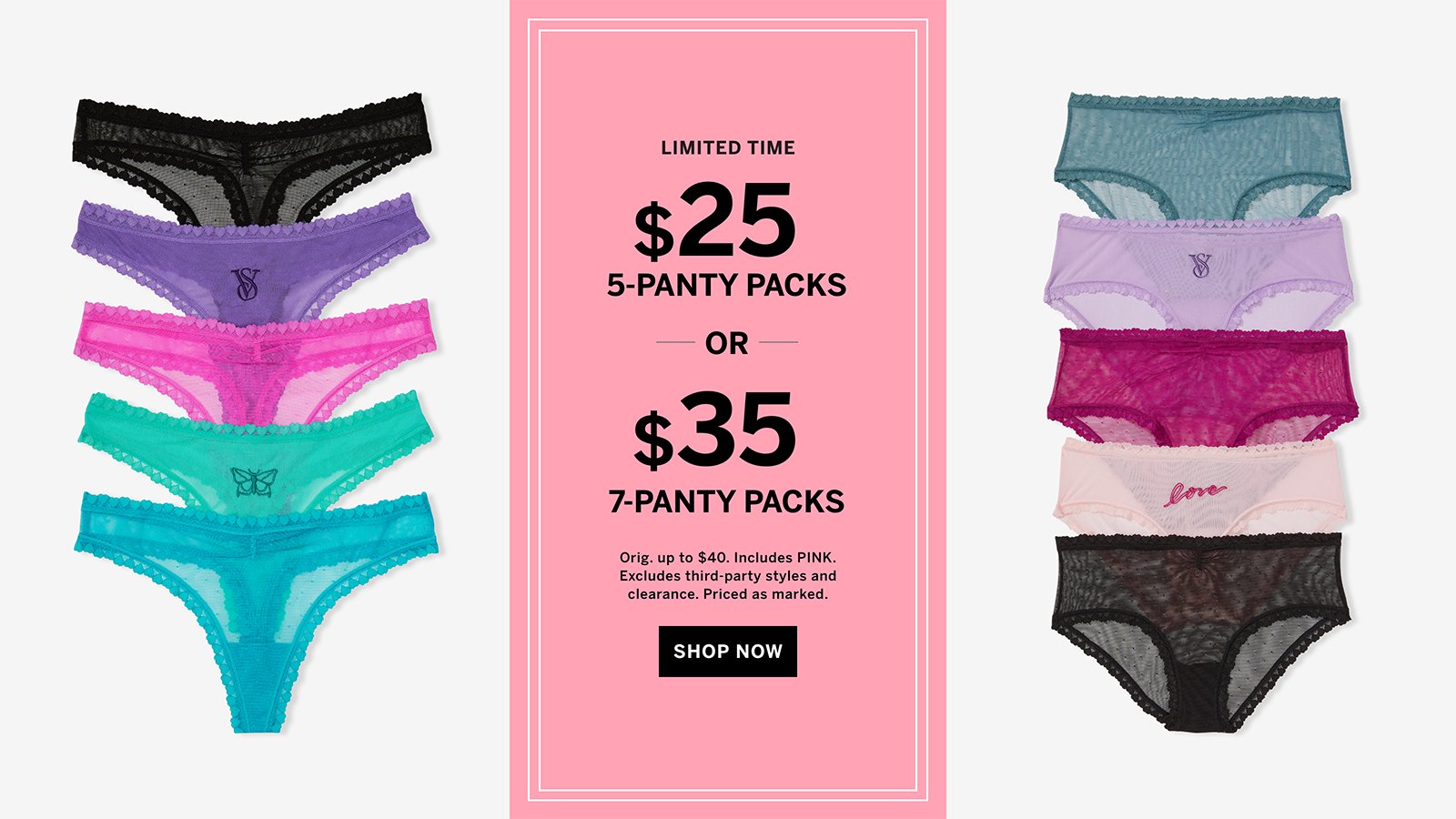 victoria's secret pink underwear styles