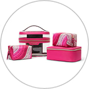 Victoria's Secret Small Cosmetic Bag found on Polyvore featuring bags,  handbags, beauty, pink, pink b…