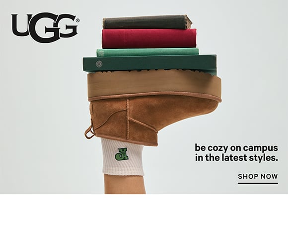 UGG logo. Be cozy on campus in the latest styles. Shop Now.