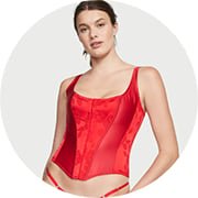 Buy Satin Jacquard Lace-Up Corset Slip - Order Slips online 1122993500 -  Victoria's Secret US