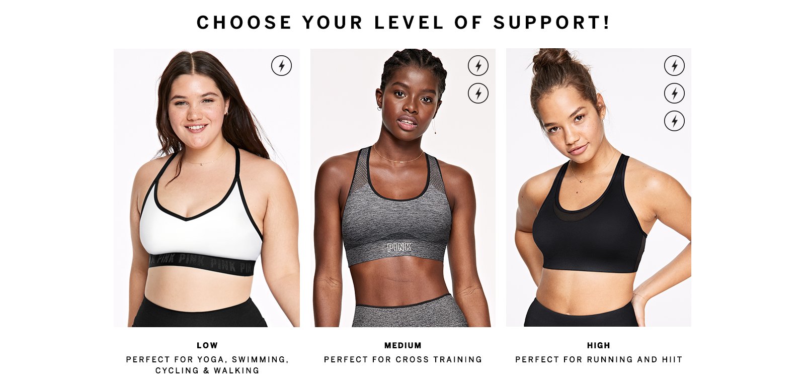 pink $10 sports bras