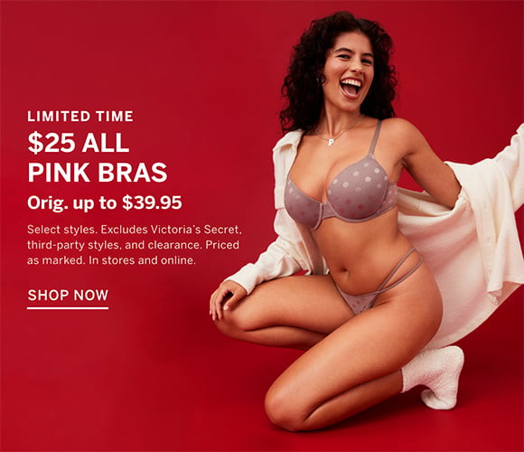 vspink on X: Cute bras ✓ Pretty panties ✓ Make the perfect sets! All PINK  Bras are $25, PLUS PINK Panties 7 for $28 in stores + at     /