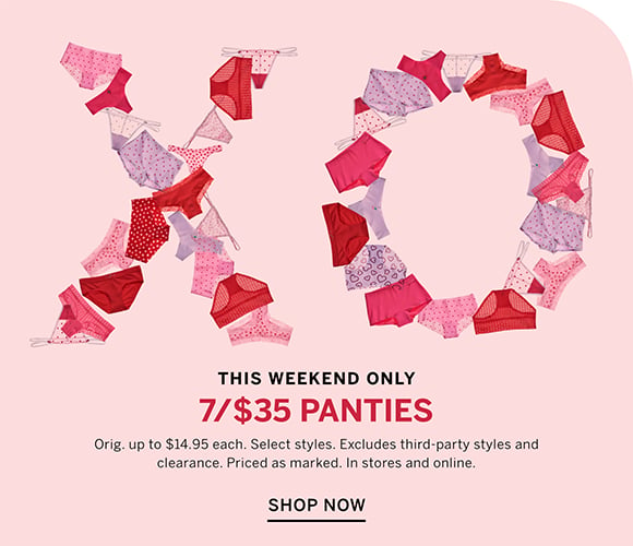 Hello fave panties: all Panties 7 for $28 now through Sunday! Limited time  only. via VICTORIA'S SECR…