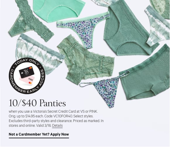Victoria's Secret PINK - LIMITED TIME 10/$39 Panties & $25 Wear Everywhere  Bras Select styles. Excludes Victoria's Secret, third-party styles, and  clearance. Priced as marked. In stores and online. FREE Cozy-Fleece Blanket