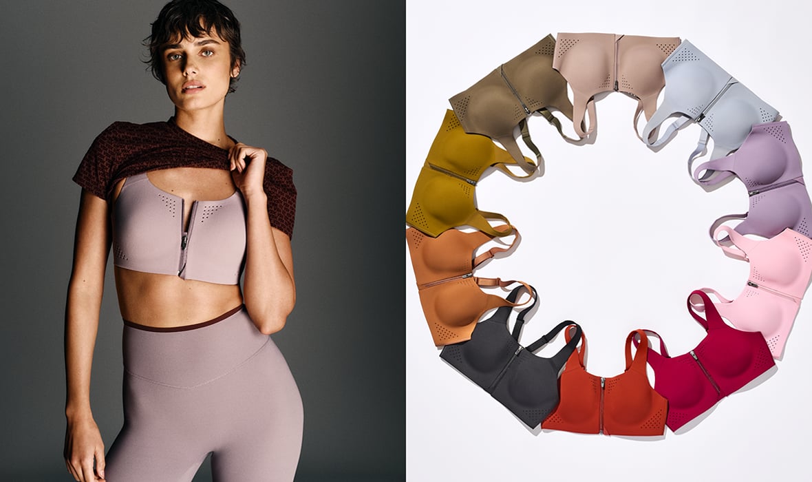 Introducing the Featherweight Max Front Close Our No.1 Sports Bra - now featuring a new front-close style for easy on and off in fresh colors. Click to Shop