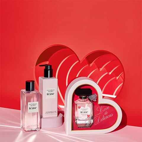 Victoria's Secret Tease 3 Piece Luxe Fragrance Gift Set: 1.7 oz. Eau de  Parfum, Travel Lotion, & Candle