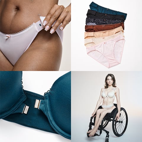 Pink Adaptive Bras & Panties