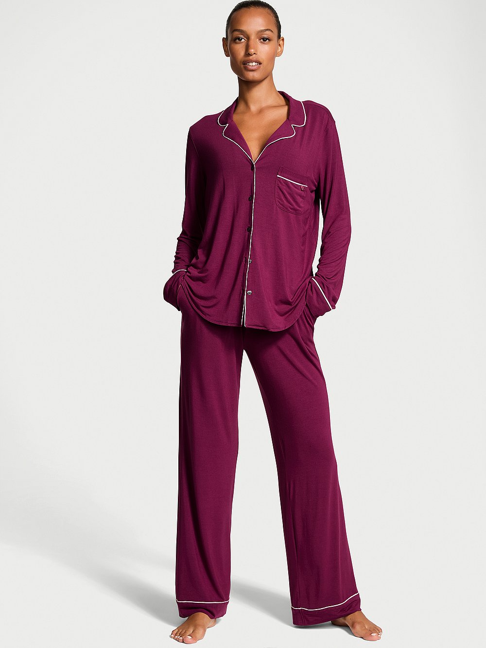 Modal Long Pajama Set - Order Pajamas Sets online 5000007337 - Victoria's Secret US