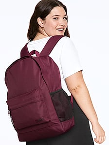 victoria secret maroon backpack