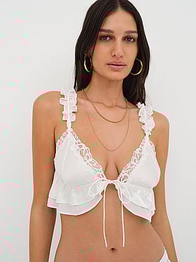 Butterfly Lace Ruffle Bralette