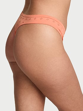 Seamless Eyelet Thong Panty