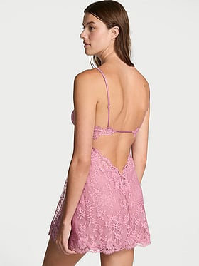 Twinkle Strap Lace Mini Slip Dress