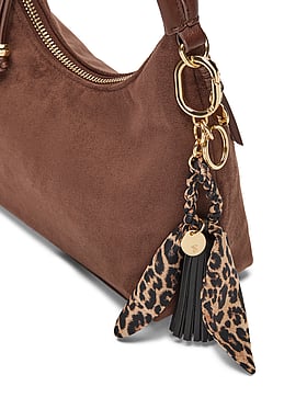 Silk Tie Tassel Bag Charm Keychain