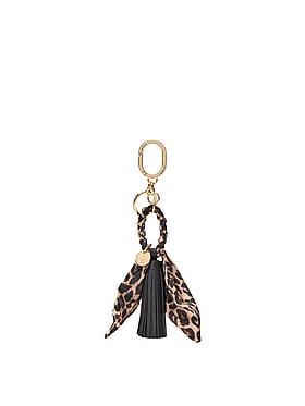 Silk Tie Tassel Bag Charm Keychain