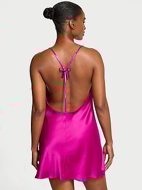 Crystal Bow Satin Mini Slip