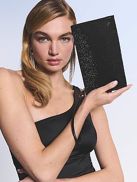 Diamanté Shine Large Pouch Wristlet