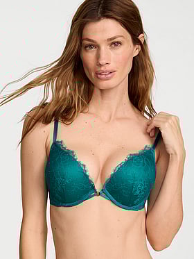 Bombshell Add-2-Cups Rose Lace Push-Up Bra