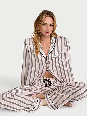 Signature Satin Long Pajama Set
