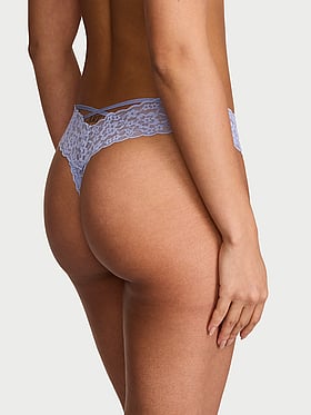 Lace Strappy-Back Thong Panty
