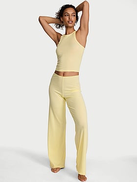 Cotton Shadow Stripe Tank & Pants Set