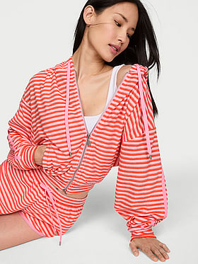 Micro Terry Full-Zip Hoodie