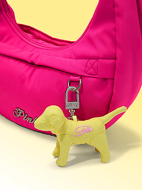 PINK Micro Dog™ Keychain Charm