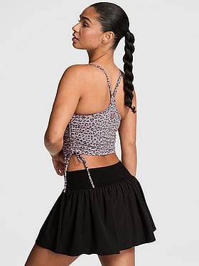 PINK Relay™ Side-Ruched Cropped Bra Tank