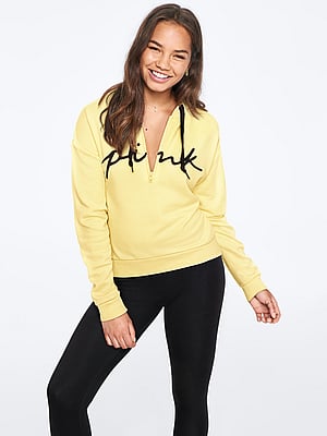 pink victoria secret yellow sweater
