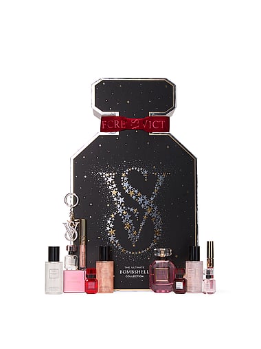 V.S BOMBSHELL & PURE SEDUCTION Fragrance Kit + Lip Gloss & Candle outlets 4pc Set NEW