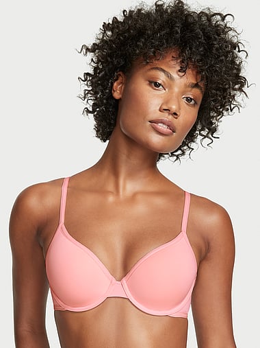 pink tee shirt bra