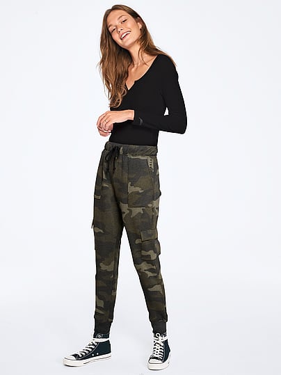 high waisted cargo joggers