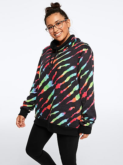 rainbow sherpa pullover