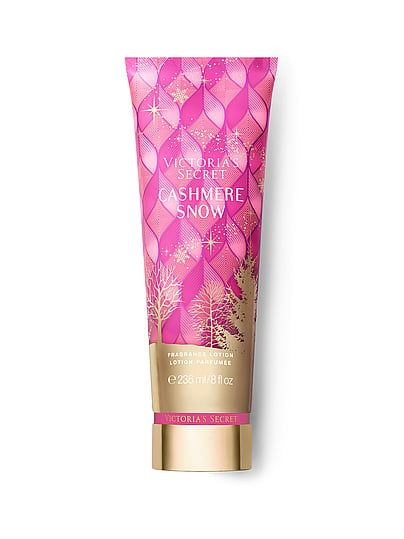 Victoria's Secret new Scents of Holiday Fragrance Lotions, Cashmere Snow, offModelFront, 1 of 2