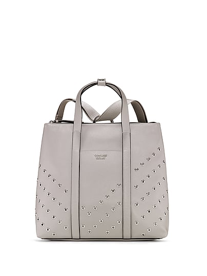 grey victoria secret backpack