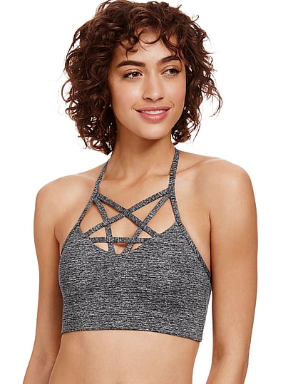 cage front sports bra