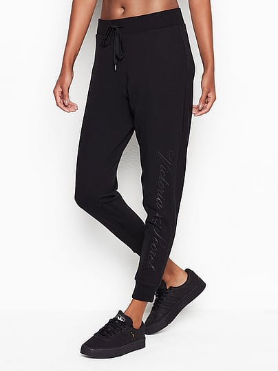 victoria secret pink black joggers