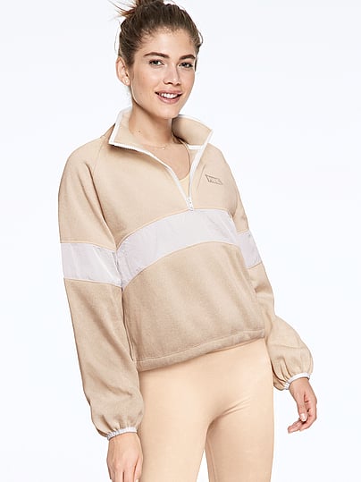 cropped half zip