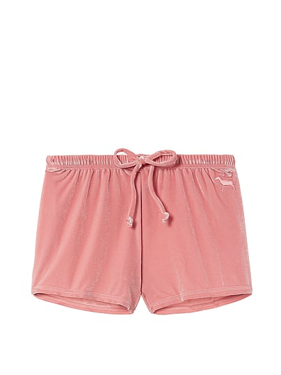 velvet shorts pink victoria secret