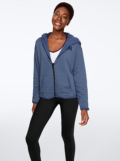 sherpa fleece hoodie victoria secret