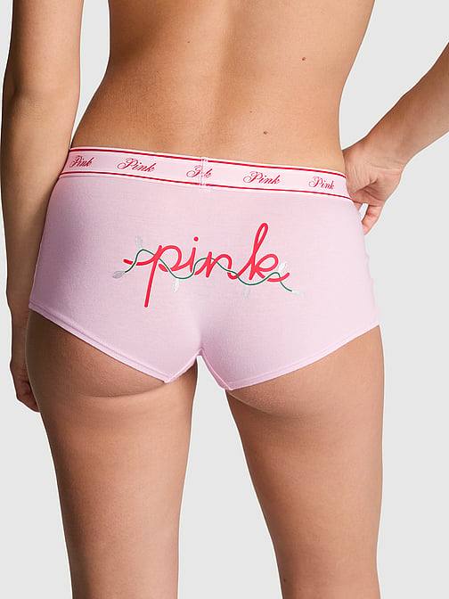 Boyshort Panties Full Coverage Underwear PINK