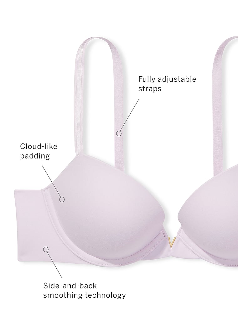  Victorias Secret Pink Wear Everywhere Push Up Bra, Padded,  Smoothing, Bras For Women, Ensign