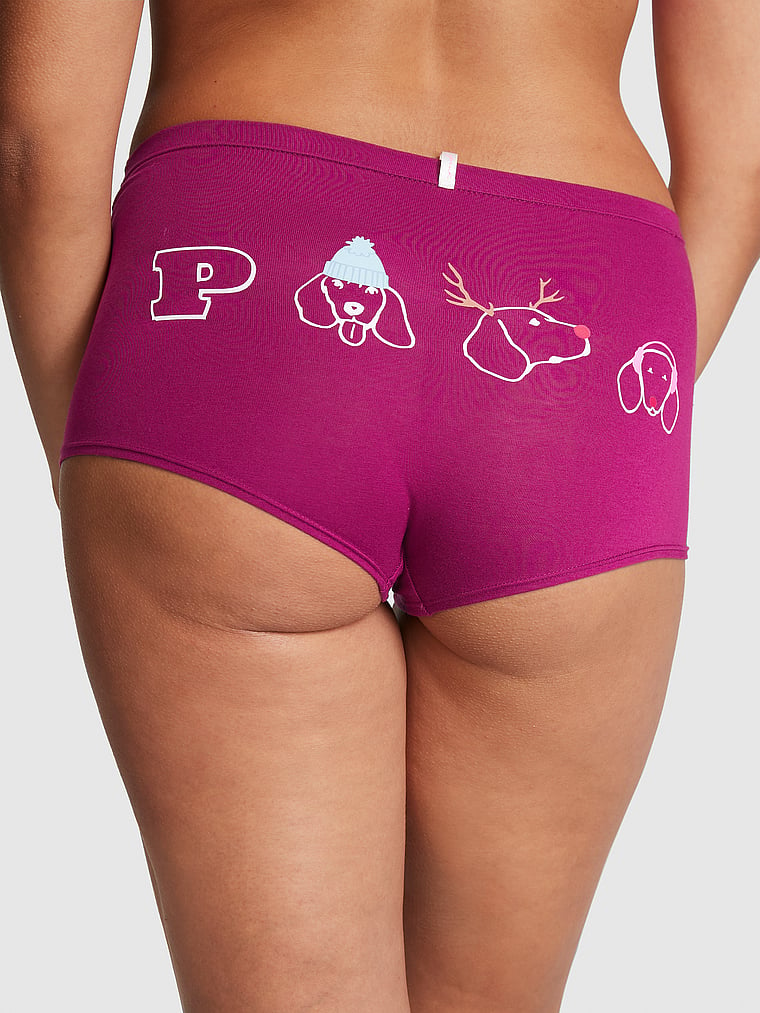 PINK Logo Curved Hem Hipster Panty  Pink boyshorts, Panties, Pink panties