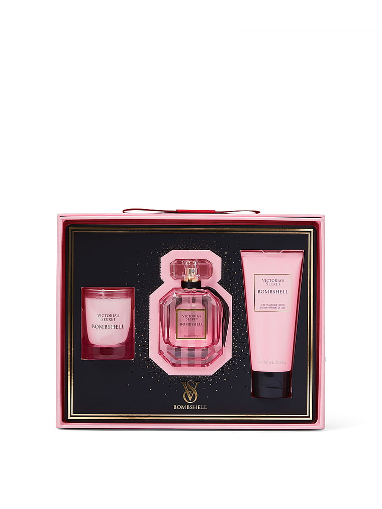 Victoria's Secret, Fine Fragrance Bombshell Luxe Fragrance Set, onModelFront, 1 of 3