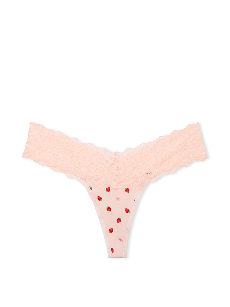  Victoria's Secret Pink Cotton Thong Panty/Underwear