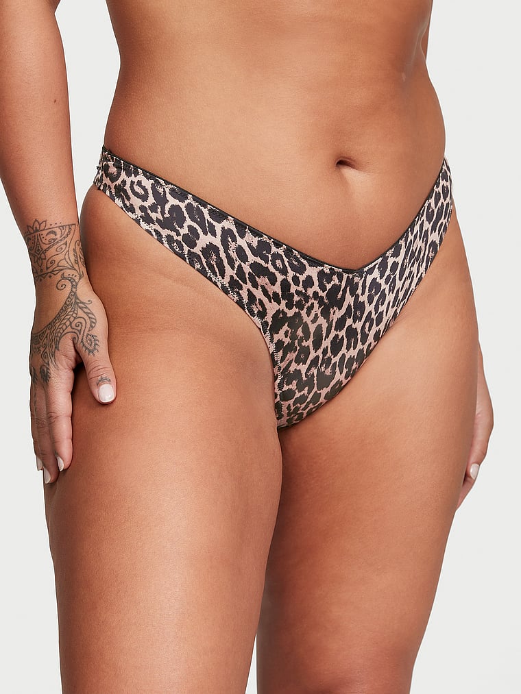 Plus Size High Leg Cheeky Panties With Stappy Back
