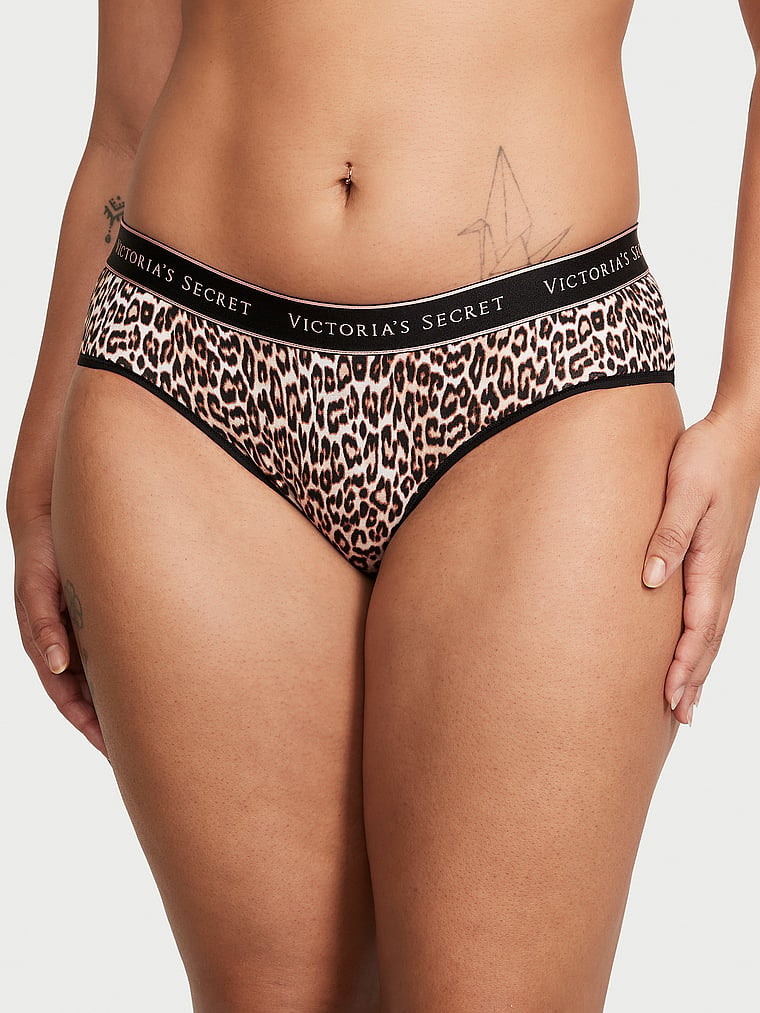 Victoria's Secret Pink Leopard Cheetah Hiphugger Panties with Thick Smooth  Band